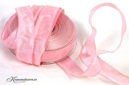 Band, Rosa, 2,5 cm. (Pris per meter)